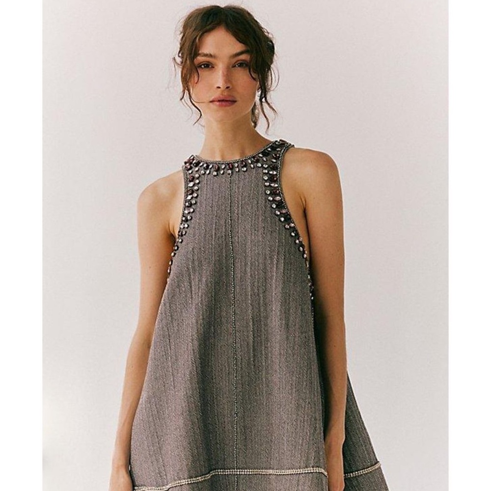 Free People "You're A Gem Mini Dress" Size Medium - Picture 7 of 12